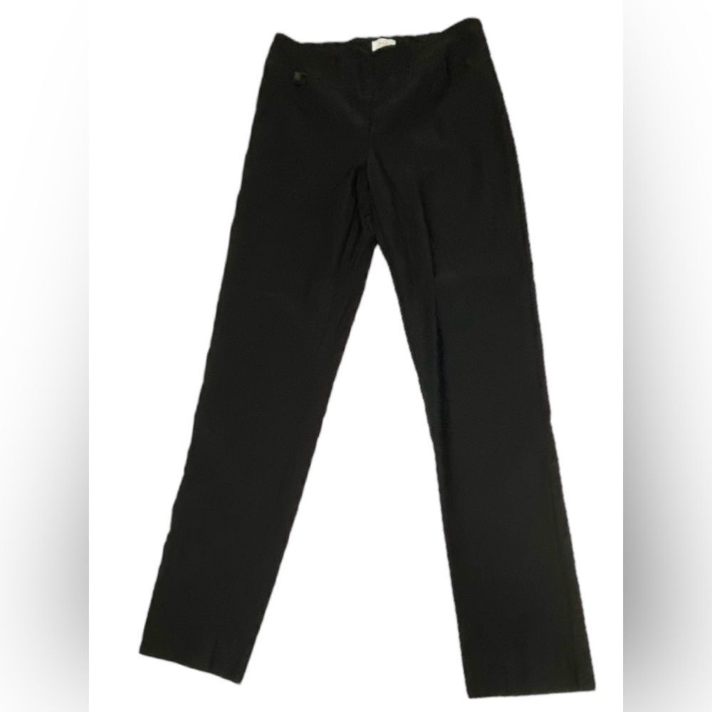 Lisette Kathryne Fabric 31” Black Stretch Tummy Control Pull On Slim Pants Sz 10